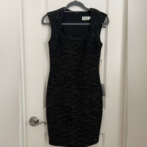 MIDI cocktail dress black with silver.  NWT